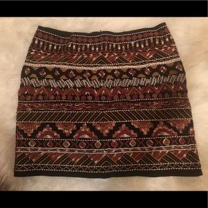 Short print skirt